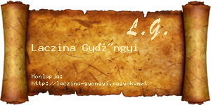 Laczina Gyöngyi névjegykártya